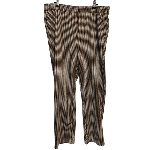 A New Day Womens Houndstooth Elastic Waist Pants Size L - Picture 1 of 5